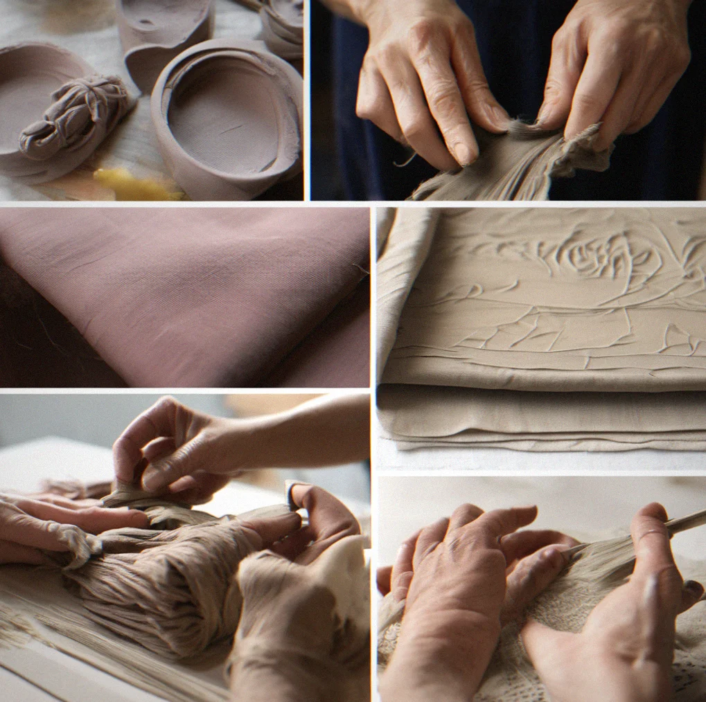 Ceramics cooling on a shelf after wood-firing, each one marked differently by ash and flame